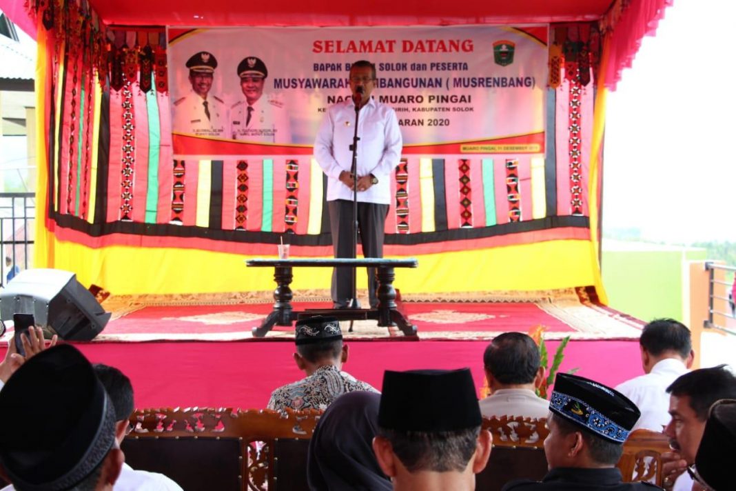 Bupati Solok Hadiri Musrenbang Nagari Muaro Pingai