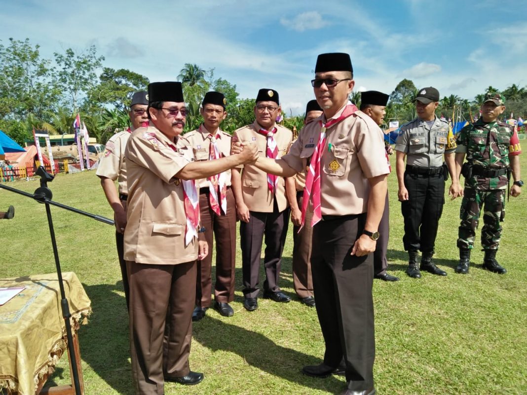 Diikuti 27 Gudep, Prata 2019 Dharmasraya Juga Kukuhkan Pengurus Kwarran 04 Koto Baru