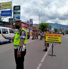 Sosialisasikan Perda AKB, Polres Solok Kota Gelar Operasi Yustisi 4 sos