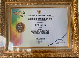 Kado Indah Diakhir Jabatan Gusmal, Juara 1 Peduli Wisata Award 4 indah