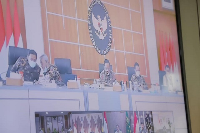 Persiapan Pilkada, Pjs Wako Solok dan Forkopimda Ikuti Vicon dengan Mendagri