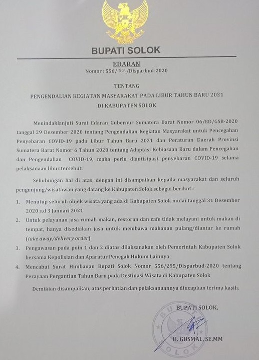 0171 se bupati tutup wisata