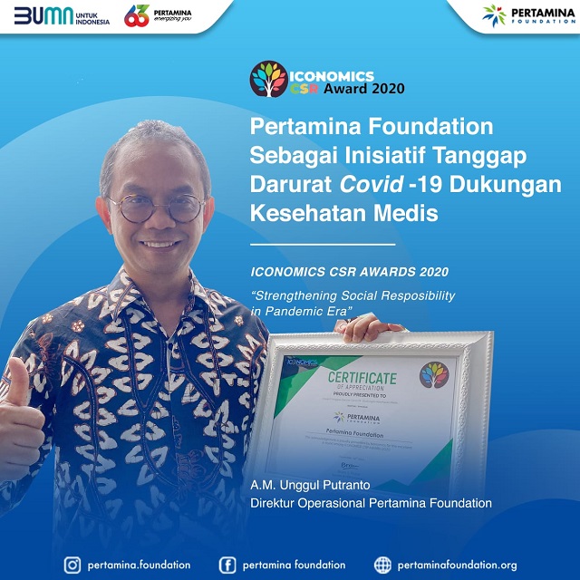 Pertamina Foundation Raih Penghargaan Dalam Ajang Iconomics CSR Awards 2020 2 Pertamina Foundation Raih Penghargaan Dalam Ajang Iconomics CSR Awards 2020