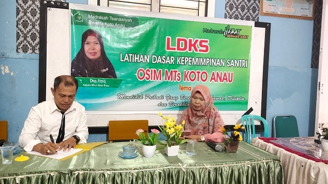 46 Santri MTsS Koto Anau Ikuti Latihan Dasar Kepemimpinan Siswa