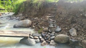 Jembatan Darurat Hanyut, Masyarakat Sawah Kandang Salayo buat Penyebrangan untuk Anak ke Sekolah 2 IMG 20221004 082715