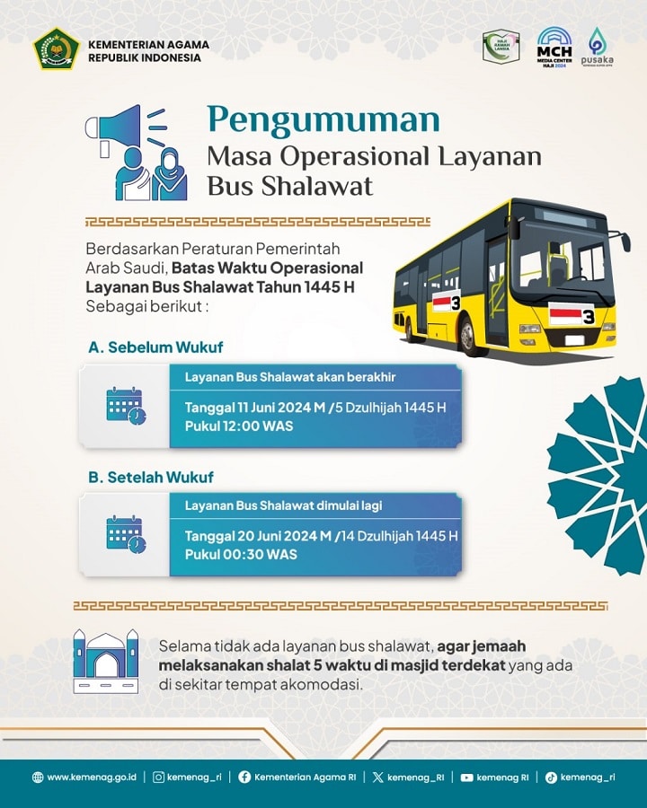 Puncak Ibadah Haji, 450 Bus Shalawat Berhenti Beroperasi 2