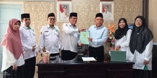 Kemenag Kota Pariaman Terima BMN dari Kemenag Kabupaten Padang Pariaman