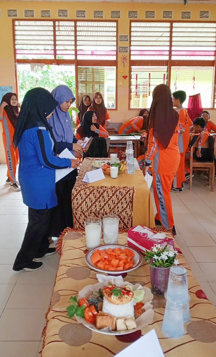 P5RA MTsN 4 Agam, Gelar Aksi Bergizi Empat Sehat Lima Sempurna