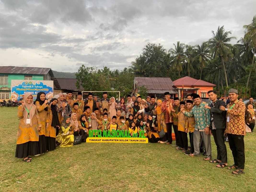 Peringkat 8, Kafilah Kecamatan Tigo Lurah Perbaiki Posisi pada MTQN ke XL Tingkat Kab.Solok