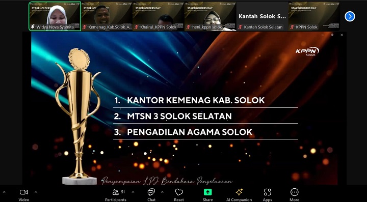 02504 penghargaan kemenag a Kemenag Kab. Solok Kembali Raih Penghargaan Kementerian Keuangan