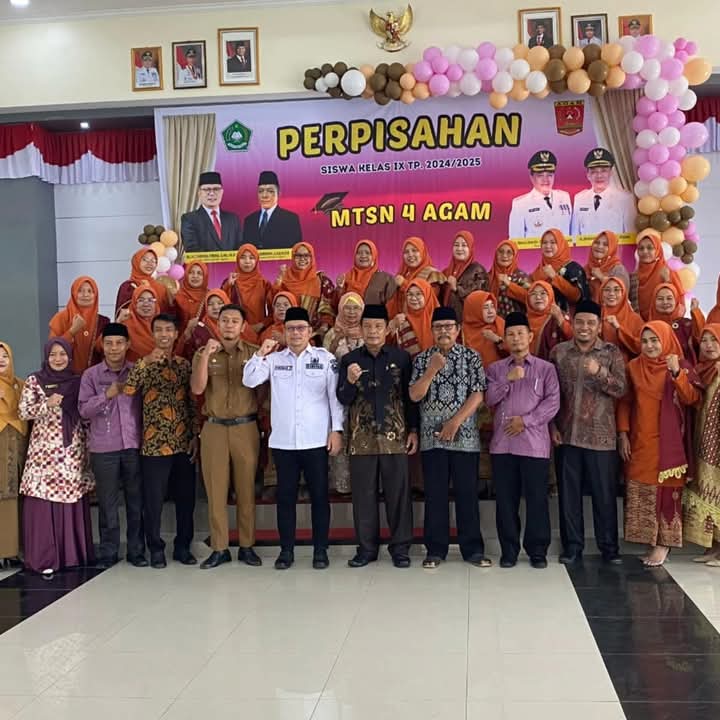 Perisahan Siswa Kelas IX MTsN 4 Agam Dihadiri Bupati, Thomas Febria: Menuju Masa Depan Cerah