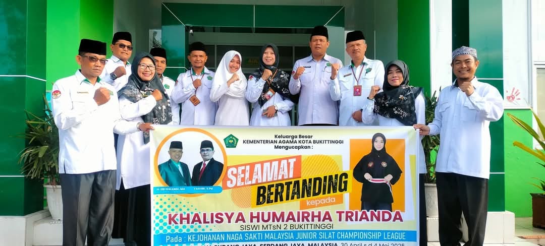 Kakanwil Didampingi Kemenag Lepas Siswa MTsN 1 Bukittinggi Untuk Meraih Prestasi Tingkat Internasional