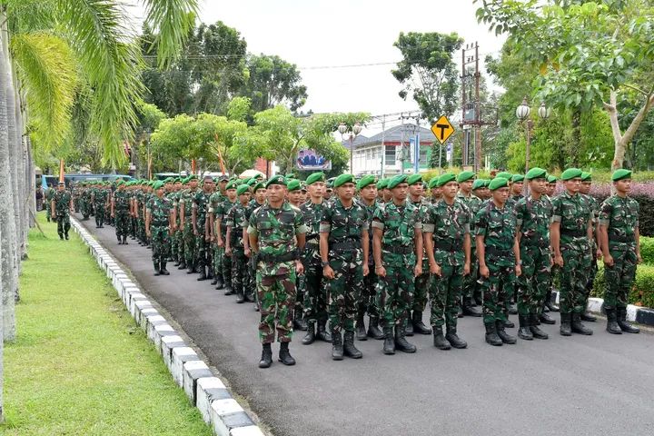 647 Personel Bataliyon Infantri Yonif TP 897/Singgalang Resmi Tiba di Kabupaten Agam