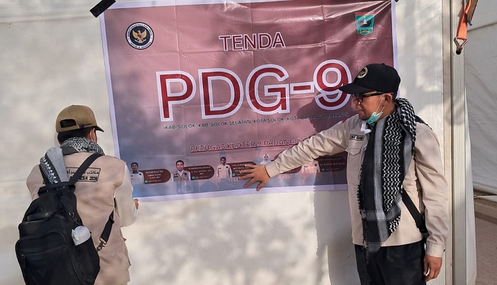 Jemaah Haji Kloter 9 PDG asal Kabupaten Solok, Kota Solok, Kabupaten Solok Selatan dan Kota Padang Panjang akan menempati tenda Maktab 85 di Arafah.