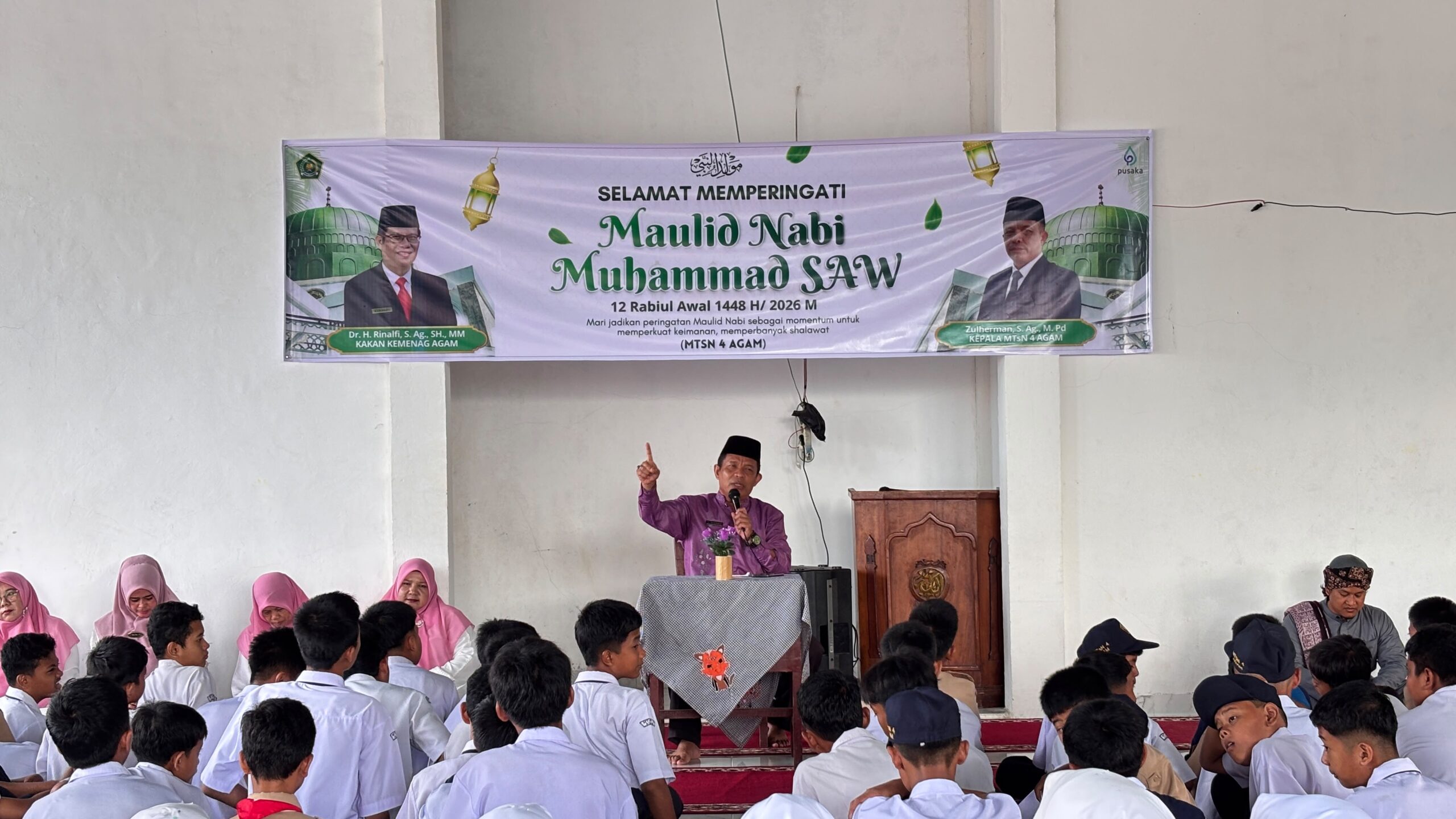 MTsN 4 Agam Gelar Peringatan Maulid Nabi Muhammad Saw 1448 H