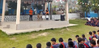 Di SMPN 3 Gunung Talang, BPBD Solok Kenalkan Aplikasi inaRISK