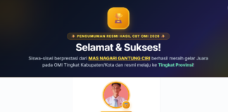 Farhan, Siswa MAS Gantung Ciri Raih Juara 1 OMI Bidang Studi KIMIA Tingkat Kab.Solok