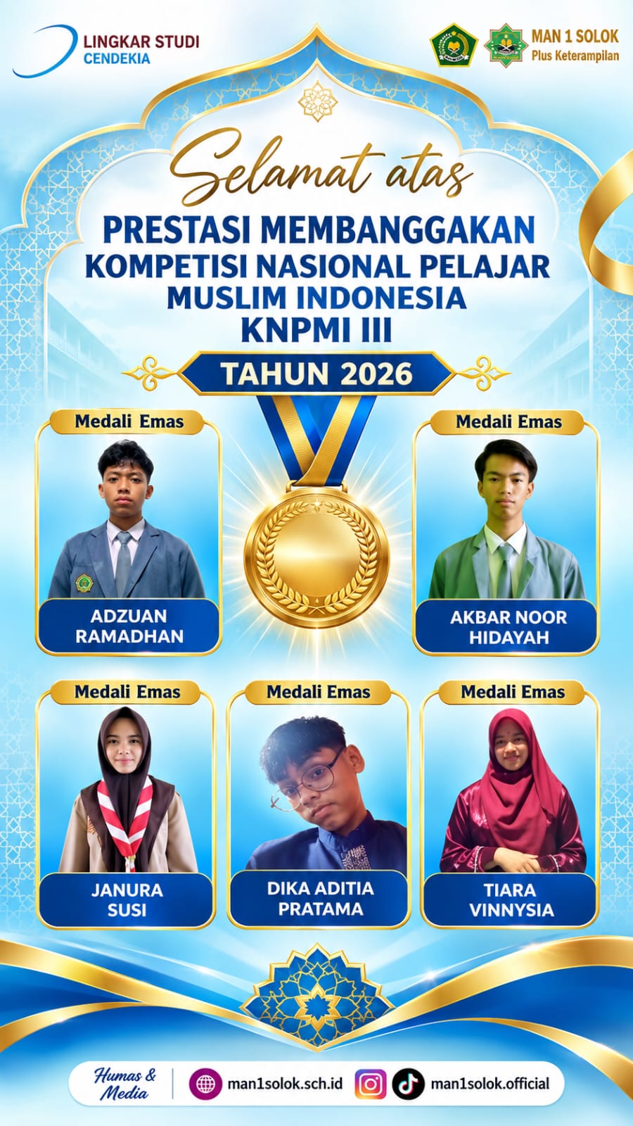 MAN 1 Solok Plus Keterampilan Cetak Sejarah: Lima Siswa Raih Medali Emas di KNPMI III 2026 2 IMG 20261010 WA0001
